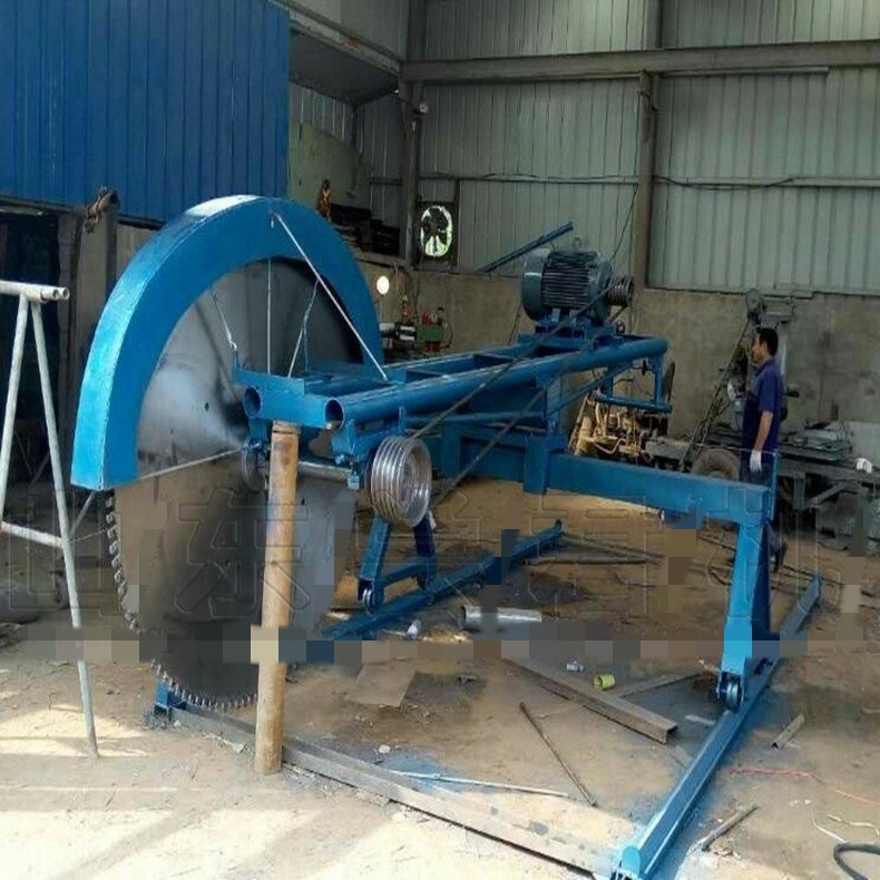 移动式荒料大切机 锯片可以装1200mm以下 小型条石切割机山东机械