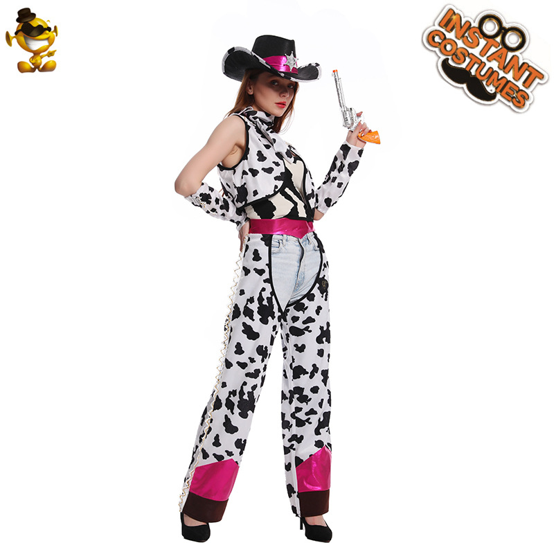 Suministro transfronterizo chica grande Western Denim traje de Halloween mascarada ropa de rendimiento de fiesta de mezclilla image 8