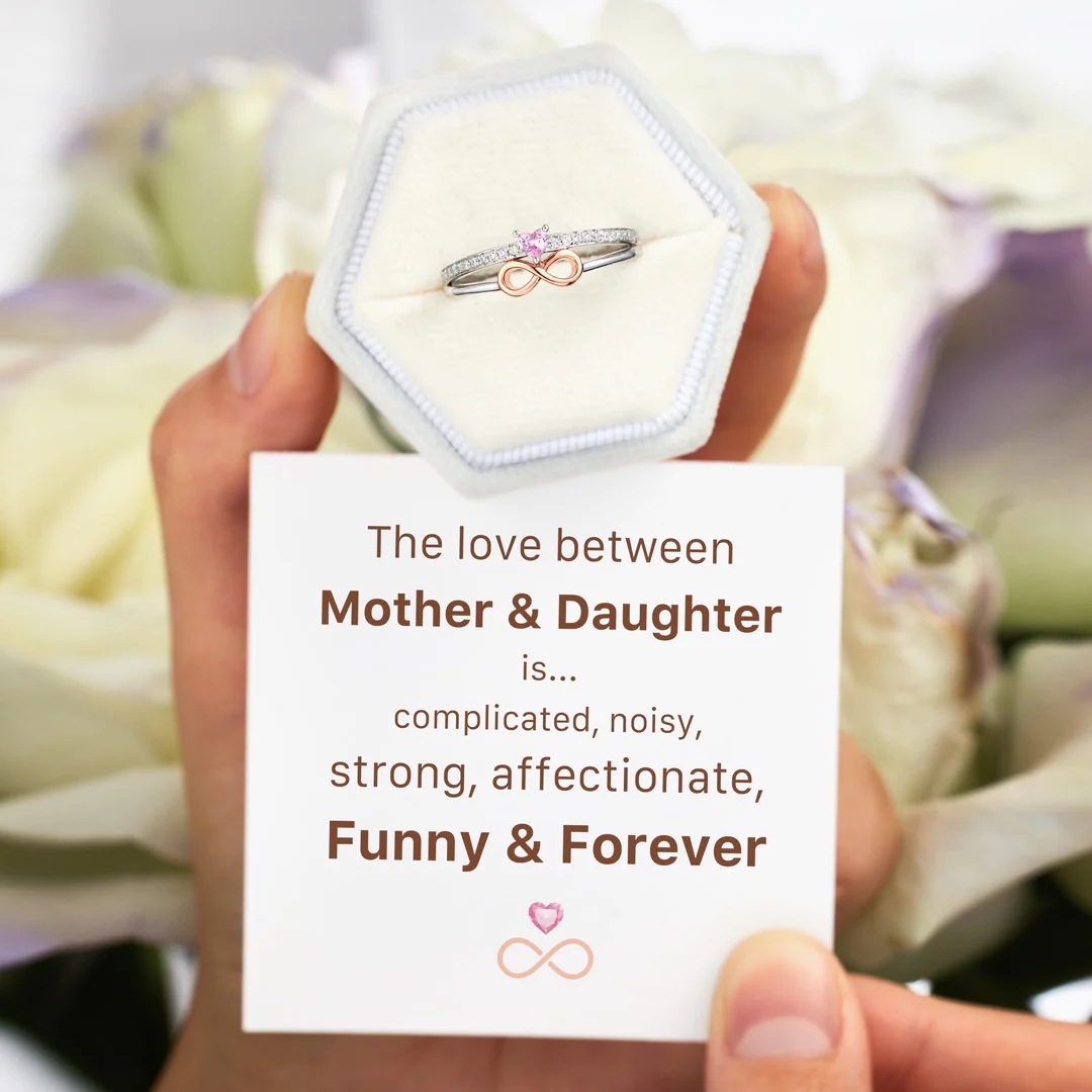 Elegant, Sweet, Classic Style Style 925 Sterling Silver Zircon Infinity Heart Shape Rings