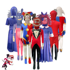 萬聖節兒童節神奇數字馬戲團cos緊身連體衣Pomni舞台表演服帕姆尼