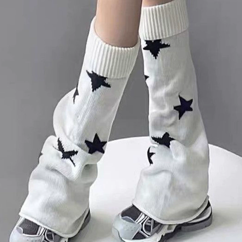 Harajuku Wind Star широкий набор носков Y2K Millennium Hot Girl Packing Socks Aquama Culture Autumn and Winter Personalized Middle Socks thinner