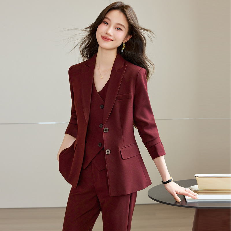 Women's Business Professional Suit 2026 Autumn/Winter High-End Elegant Goddess Style Host Formal Suit Women's Business Professional Suit 2026 Autumn/Winter High-End Elegant Goddess Style Host Formal Suit