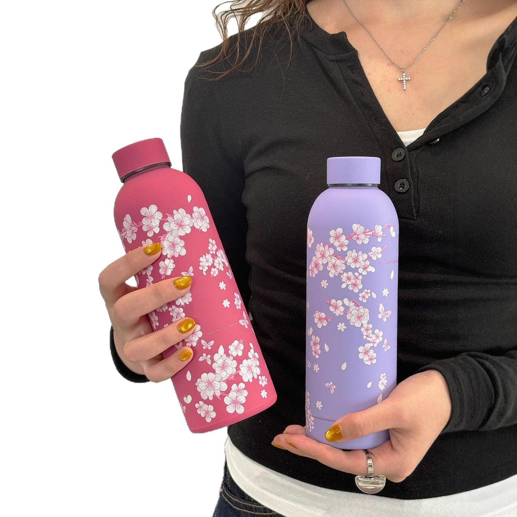 Transfronterizo 304 botellas de acero inoxidable taza de arco rosa taza de acero inoxidable taza de aislamiento al aire libre