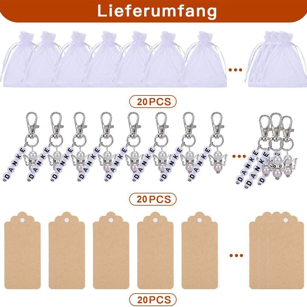 Gracias Ángel de la guarda llavero DIY bautismo ceremonia boda regalo fiesta decoración comunión partido arreglo