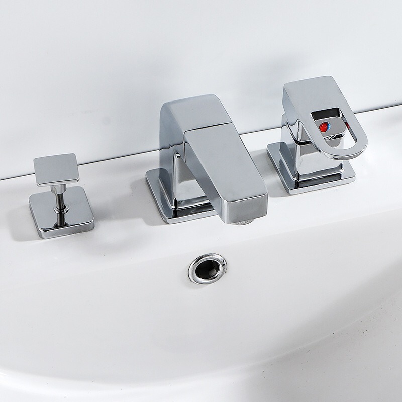 Washbasin faucet four-piece three-piece three-hole four-hole split wash basin faucet wall pull-out accessories