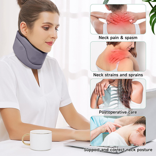 Home skin-friendly breathable neck brace to correct cervical spine support fixator office anti-bowing and forward leaning neck brace