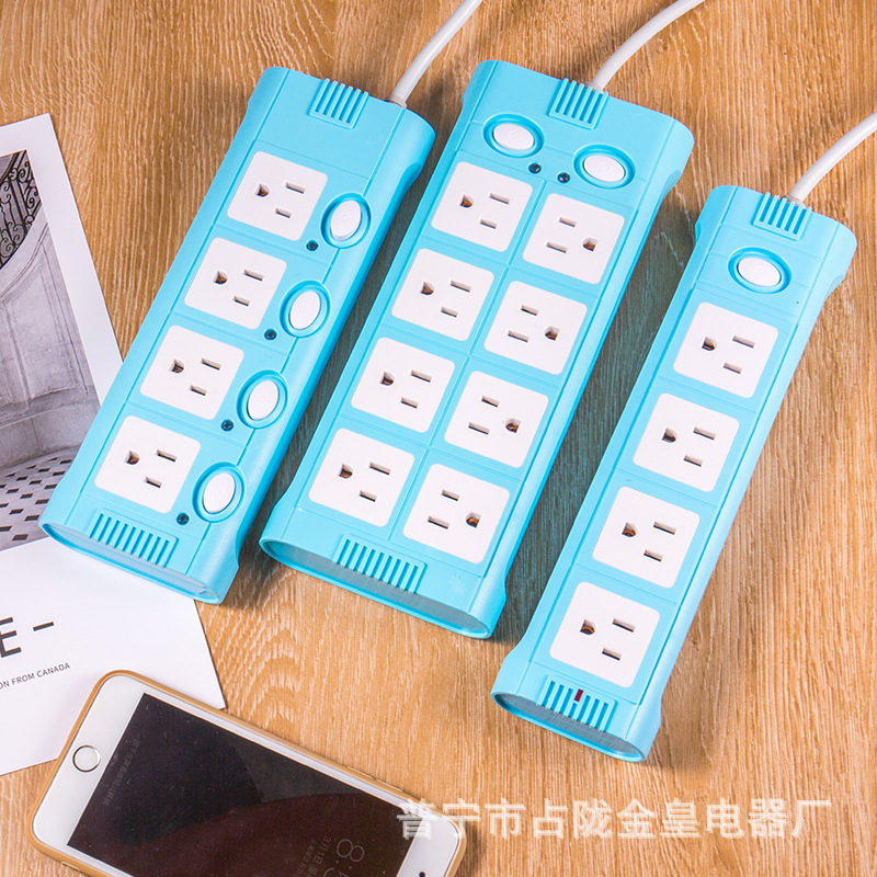 外贸美式南美拉美墨西哥智利秘鲁USB彩色TYPE-C插座排插插板工厂