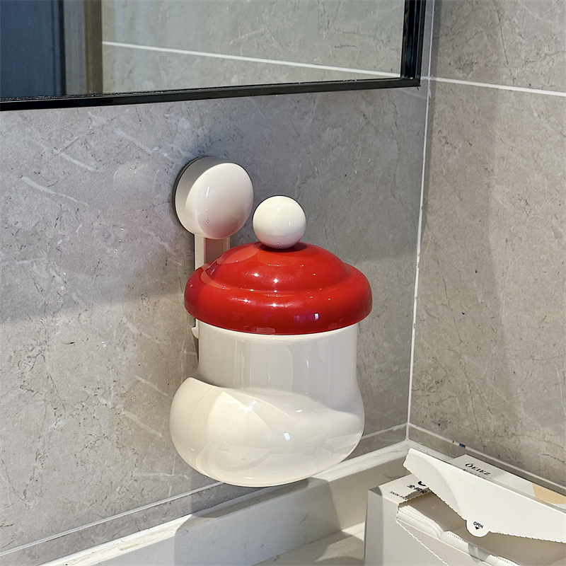 Botas de escritorio creativas caseras de alto nivel con cubierta encantadora basura de baño colgada en la pared