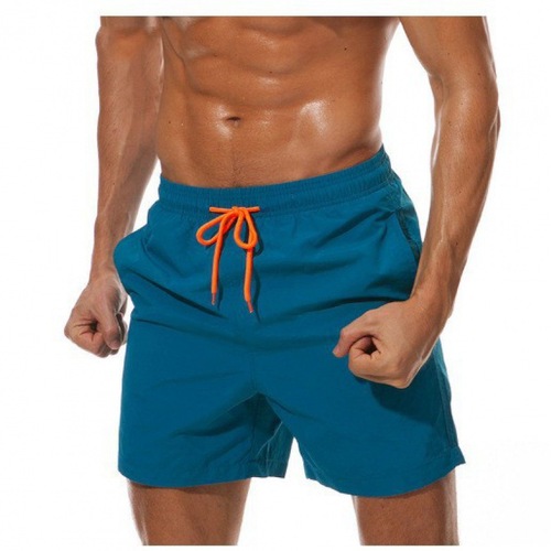 Summer sports casual solid color men's 4-in-1 shorts breathable lotus style 3D men's beach shorts