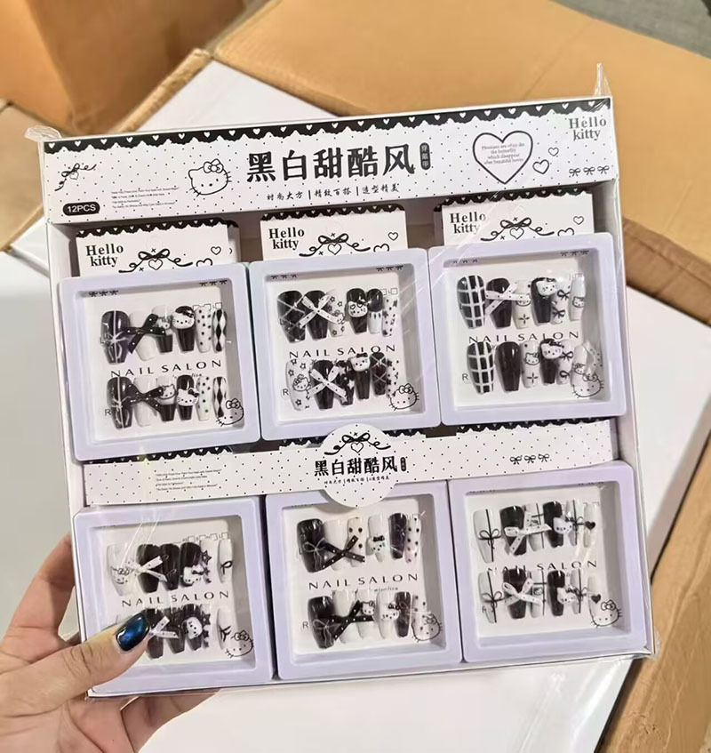 Uña de vestir impresión de ojo de gato manicure pegatinas de gel de goma de vestir estudiantes caricaturas lindas desmontables de vestir pony de uñas