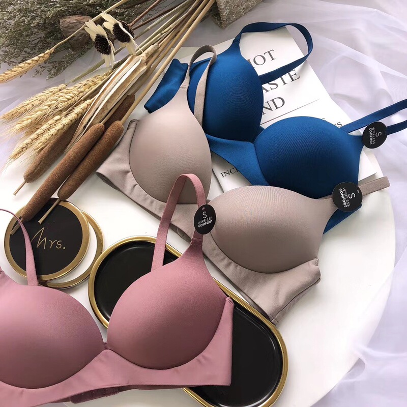 Jane SHOW Seamless Small Chest Push-up Underwear Women's Top-up Side-up Breast-free Comfortable Breathable Soft Support Bra