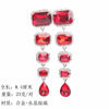 Crystal, earrings, fashionable dress, European style, with gem