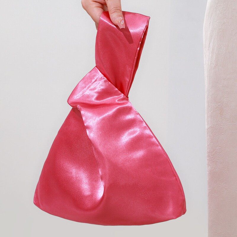 Solid Color Silks and Satins Japanese Style Satchel Vest Bag Asymmetrical Simple Ladies Souvenir Wedding Dinner Bag