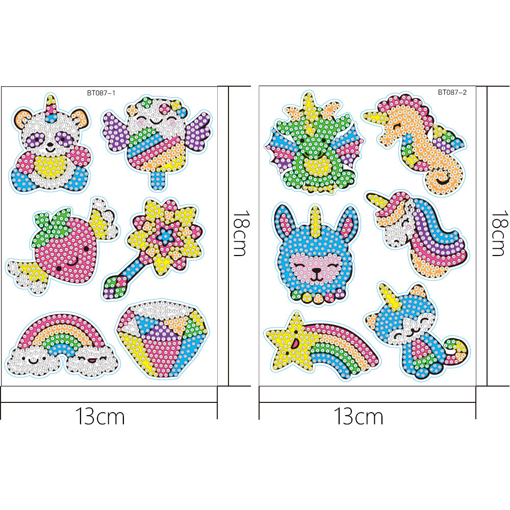 Dibujos animados animales océano diamantes pintura niños hechos a mano material de bricolaje paquete de pintura de diamantes de punto pegatinas de diamantes al por mayor