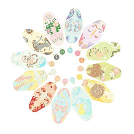 跨境手工可爱配件 DIY十二星座合金饰品吊坠项链钥匙扣挂件