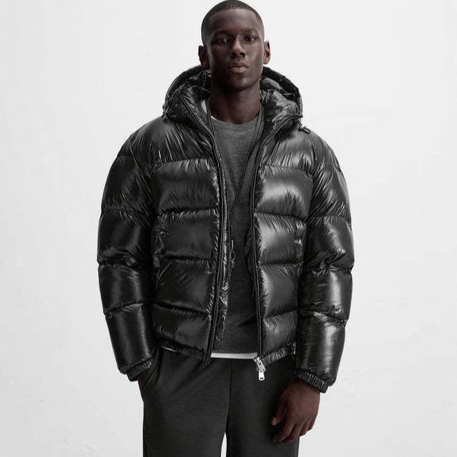 现货防寒棉衣连帽棉服运动夹克纯色高端棉袄外套欧美跨境外贸男装