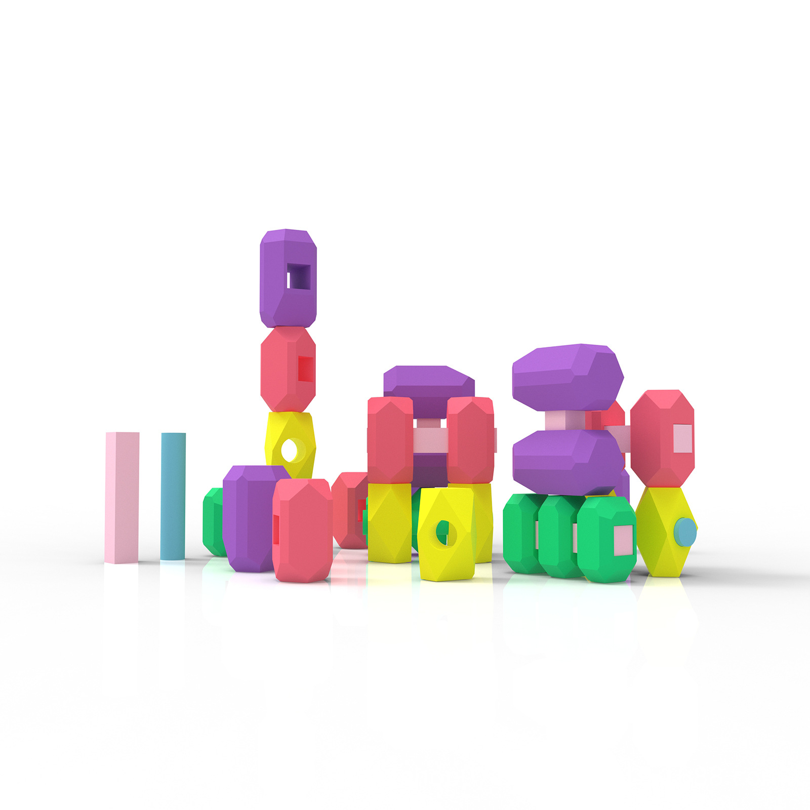 Puzzles de silicona multicolor para niños en venta transfronteriza Bloques de construcción apilados juegos interactivos padres-hijos padres-hijos niños sin BPA