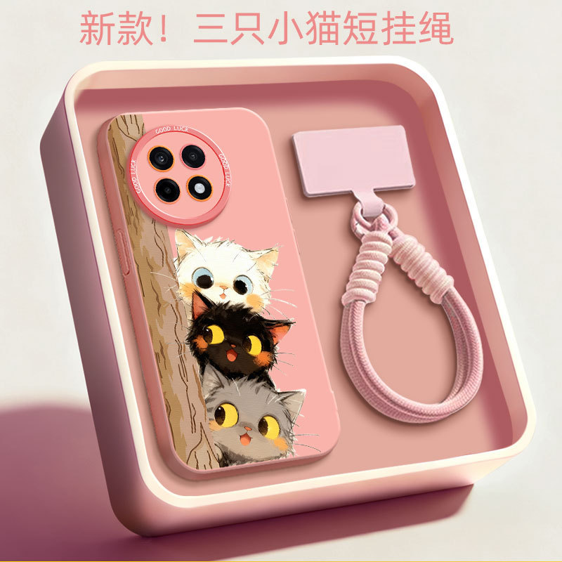 Three Cats Are Suitable for Oneplus Ace6 Phone Case, Ace5 Cartoon Cat Ace3 Anti-Fall Ace2 Protective Cover Three Cats Are Suitable for Oneplus Ace6 Phone Case, Ace5 Cartoon Cat Ace3 Anti-Fall Ace2 Protective Cover