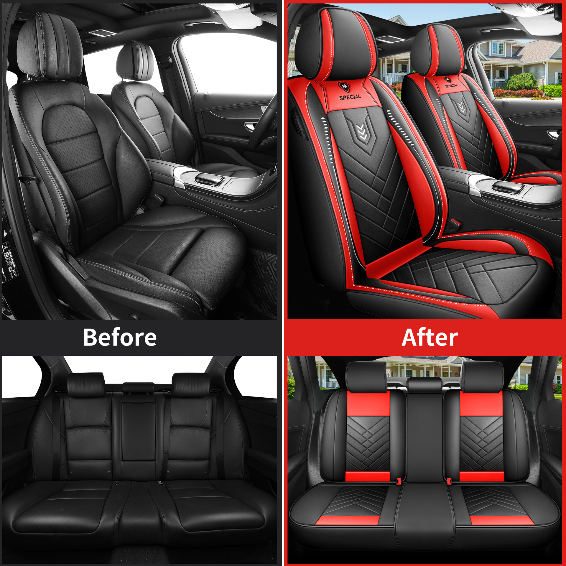 Cross-Border Foreign Trade Car Seat Cushions, Universal for All Seasons, Five-Seater Single Seat Cushion, Full Leather Surround, Factory Wholesale and Dropshipping