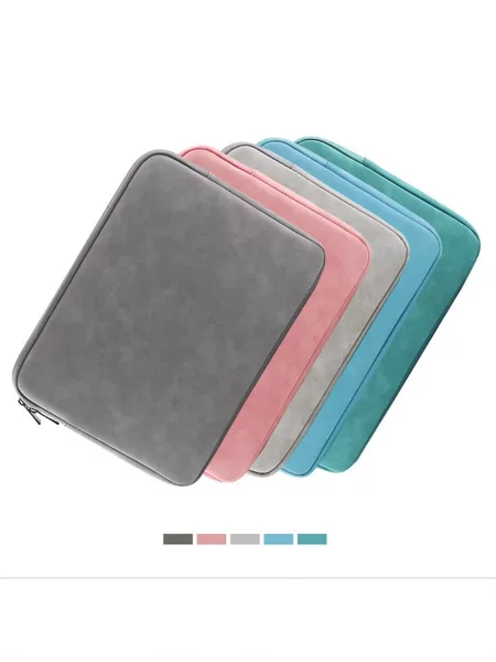 Sheepskin Leather Notebook Sleeve Bag 14inch Anti-Fall Waterproof Computer Bag Unisex Simple Portable Storage Bag