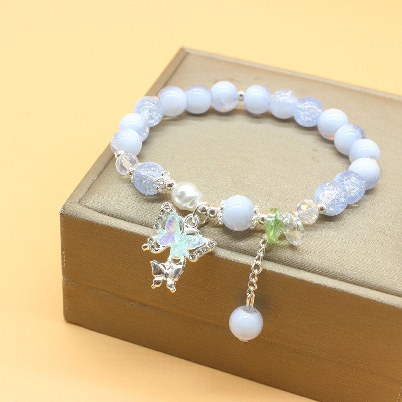 나비 두 마리 - 하늘색