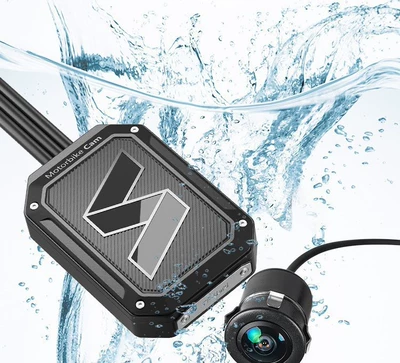 Cross-Border Best-Selling Dual-Recording Motorcycle Dashcam, Waterproof, Can Connect to Wifi, Hidden Installation Recorder (Motorcycle driving recorder) - single-shot