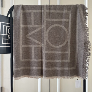 Nordic Style Geometric Minimalist Lines Classic Wool Cashmere Large Shawl Scarf Home Blanket for Warmth