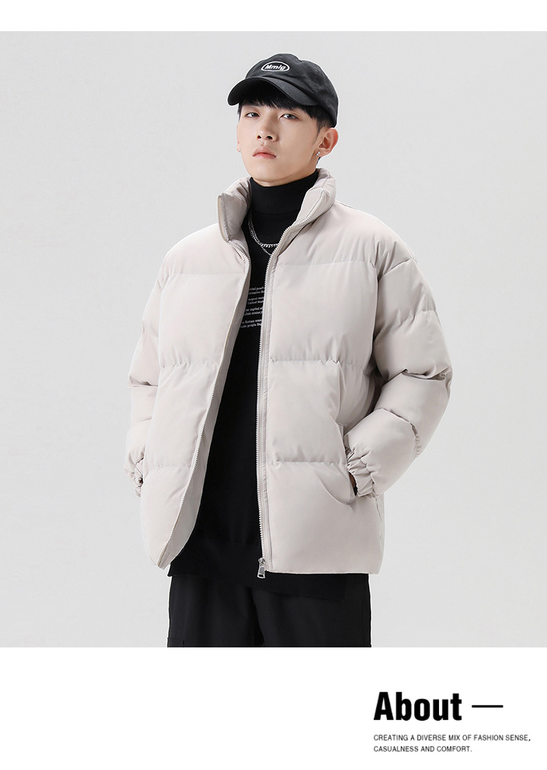 Herren Pufferjacke Für Den Winter, Warme Wattierte Freizeitjacke_voghion.com