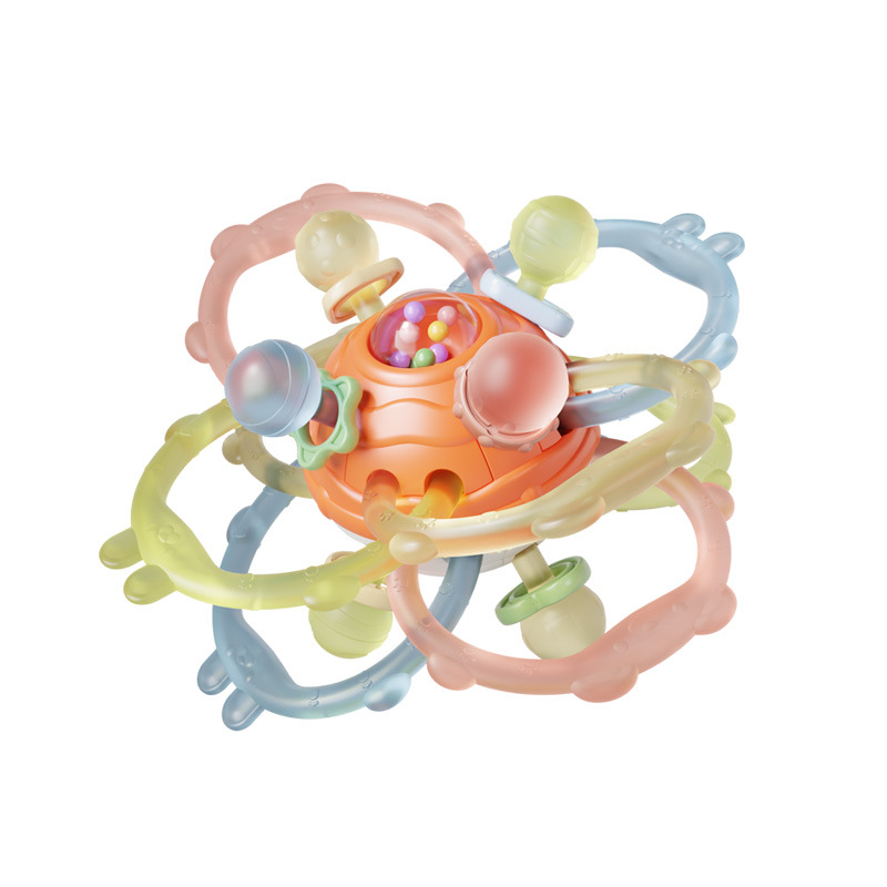 Manhattan Baby Hand Grip Ball Baby Early Grip Training puede roer goma de dientes campana de marzo a junio pacificador juguete