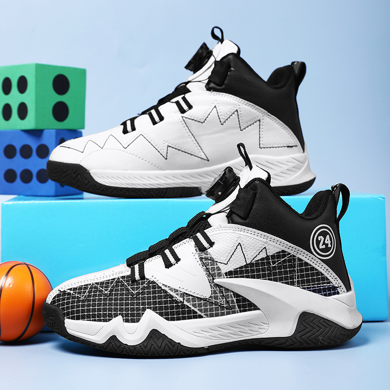 Children's with 23 mesh breathable buttons rotating buttons, boys' sports practical shoes, and large children's_voghion.com