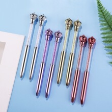 创意水晶皇冠钻石圆珠笔塑料签字笔旋动原子笔广告促销礼品圆珠笔