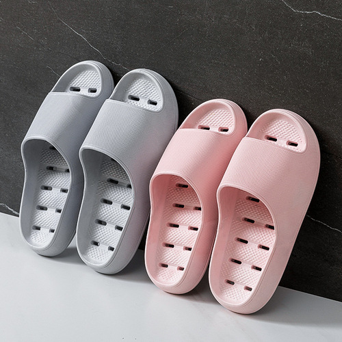Home slippers that feel like stepping on shit and leaking, thick-soled anti-slip summer bathroom couple anti-slip soft-soled indoor slippers for outdoor wear