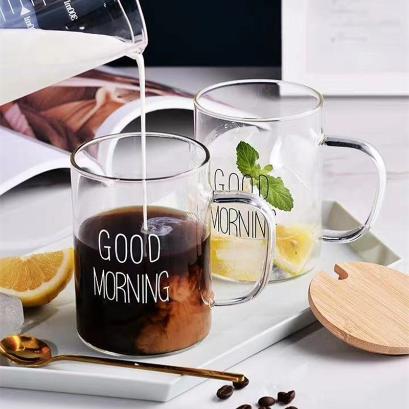 廠家批發高硼硅玻璃杯耐熱日式早餐杯水杯母牛奶杯蛋白粉果汁豆漿