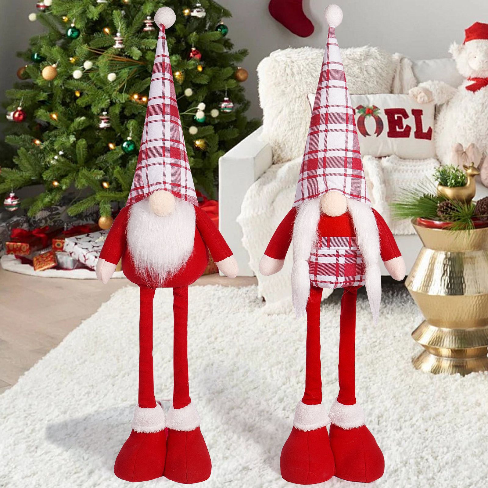 Navidad transfronteriza muñeca sin cara de 20 pulgadas de pie enano muñeca adorable creativa Rudolph decoraciones