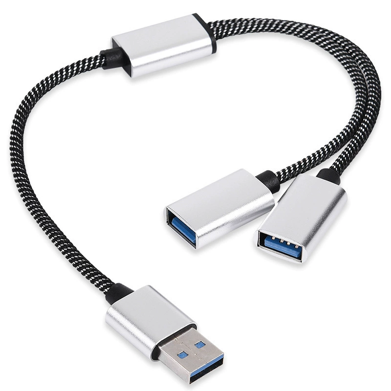 Mobile phone USB2.0 cable splitter data cable one-point three-port usb2.0HUB one-to-three USB expander