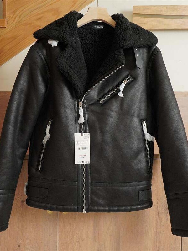 Retro black beige trend jacket