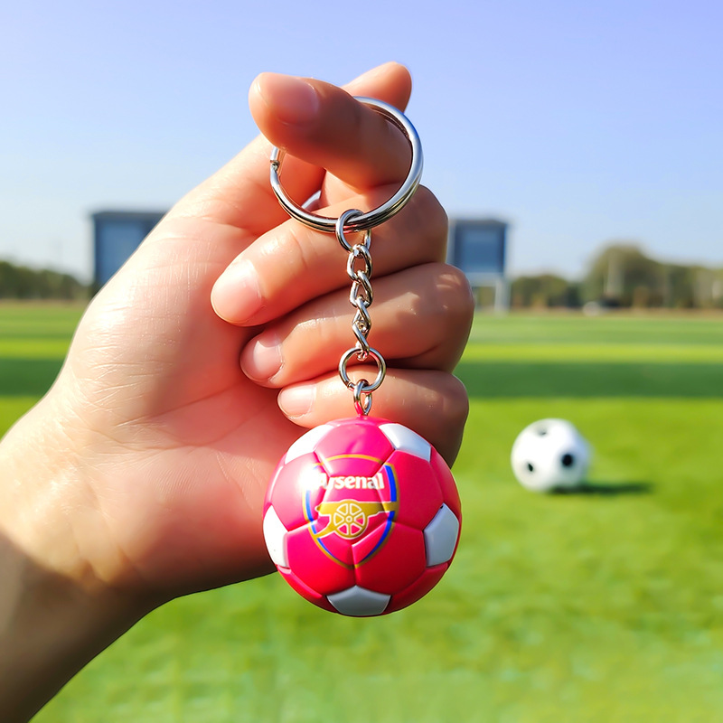 Mini pequeño colgante de fútbol llavero colgante Real Madrid Copa del Mundo regalo de cumpleaños para fanáticos varones