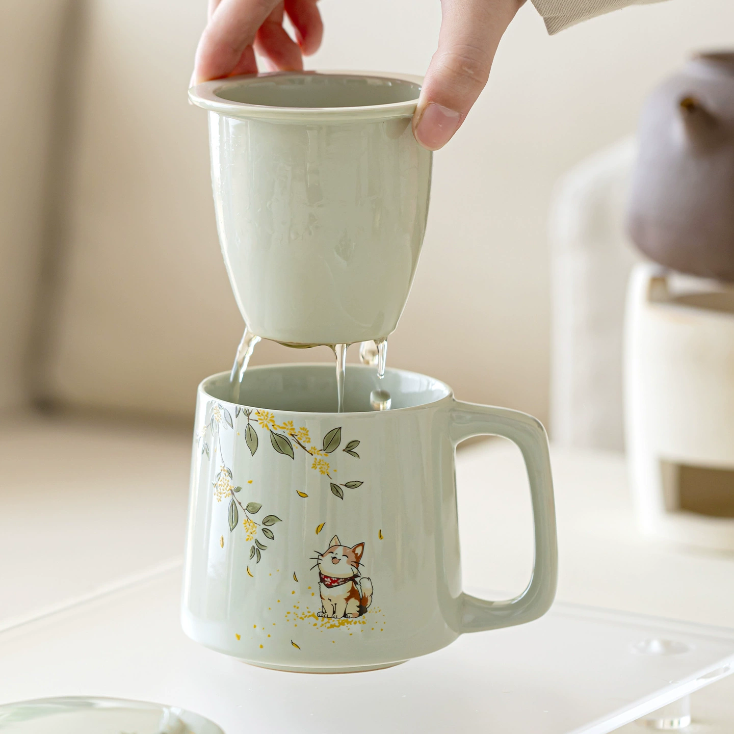 Ceramic high quality tea cup