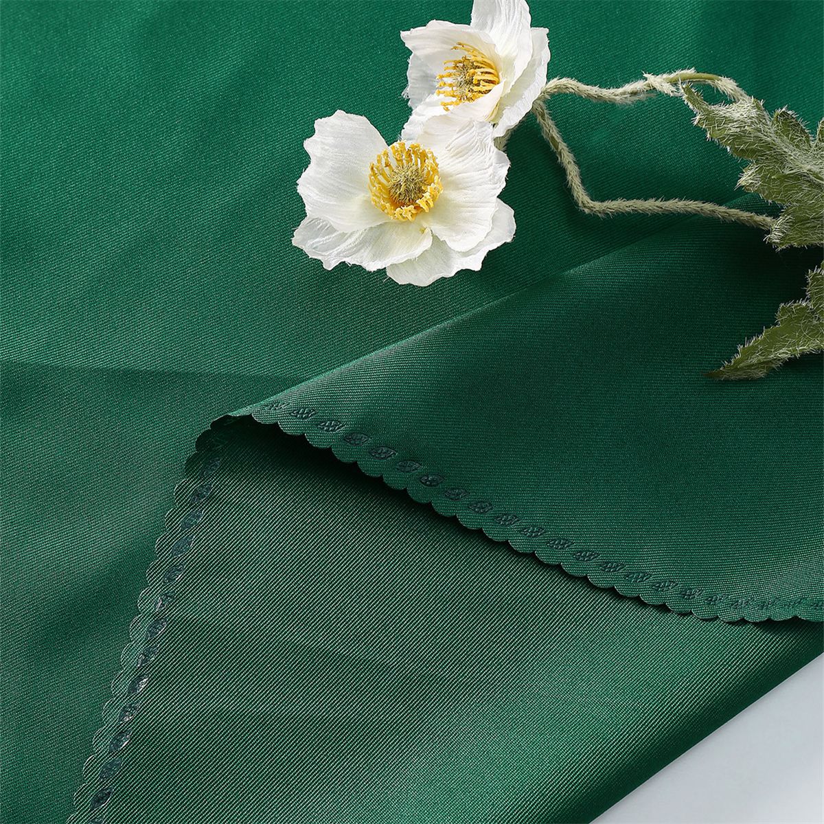 Mantel de tela con borde cortado en forma de flor, mantel de tela para hotel, plegable, para limpiar vasos, decoración de mesa de comedor occidental para bodas, mantel individual, decoración del hogar, disponible para envío inmediato