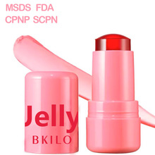 tiktok跨境现货果冻腮红套装胭脂膏脸部唇部两用口红Jelly Blush