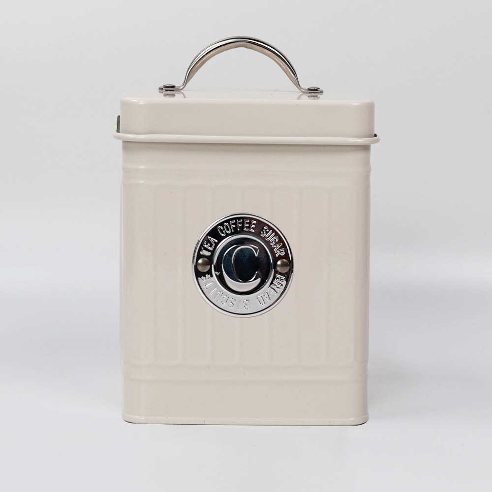 Powder Color Northern European Style Coffee Can Tea Can Milk Powder Can Sugar Can Sealed Storage Storage Moisture-Proof Rust-Proof Home Decoration