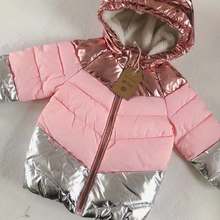 1-4岁冬季女童拼接棉衣保暖拉链连帽棉服防风甜美加厚外套