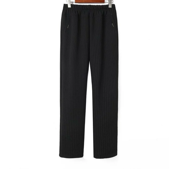 Средние и пожилые бархатные толстые женские брюки Старушка брюки кашемировые хлопчатобумажные брюки бабушки большого размера свободные брюки с высокой талией