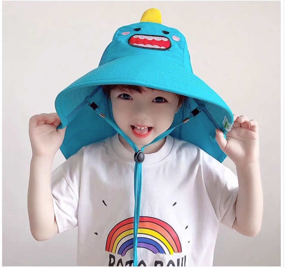 Niños sombreros solares niñas y niños sombreros solares UV para niños pequeños bebés sombreros de pescador de playa