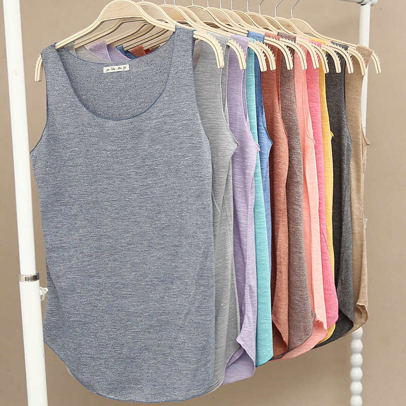 Summer Thin Slub Cotton Camisole Women's Inner Stretch Slim-fit Slimming Loose Sleeveless Base-layer Top Women's Top Summer Thin Slub Cotton Camisole Women's Inner Stretch Slim-fit Slimming Loose Sleeveless Base-layer Top Women's Top