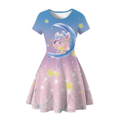 2023 Casual Game Egg Party Style Comfortable Princess Dress Cross-border Trade Cute 3D Printed Skirt