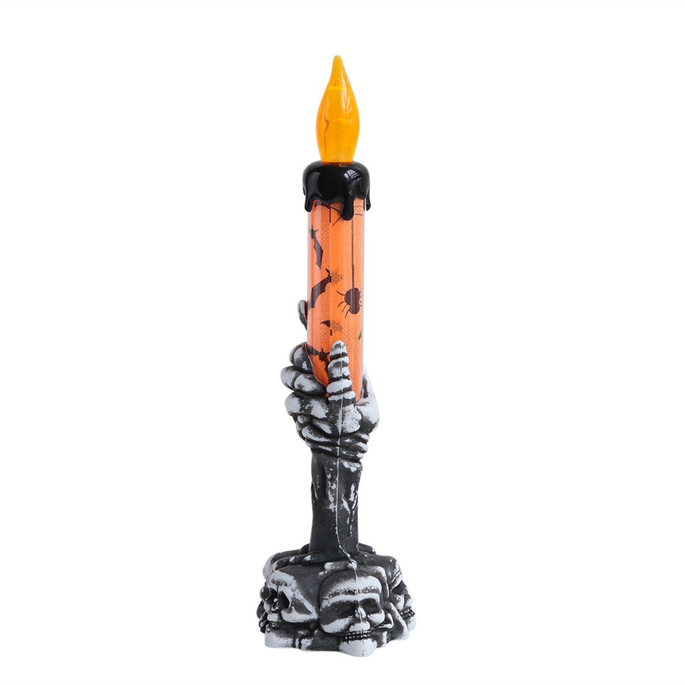 Lámpara de vela de Halloween horrores mano fantasma calavera lámpara barra KTV accesorios de decoración LED flash electrónico calabaza lámpara
