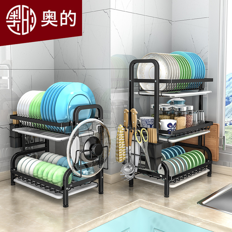 Plato de cocina transfronterizo estante de drenaje rack de almacenamiento vajilla para el hogar estante de drenaje suministros plato rack caja de almacenamiento