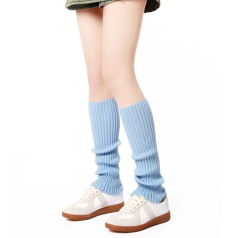 秋冬宽松腿套日系少女百搭堆堆袜金属标袜套保暖针织鞋套女秋冬款|undefined