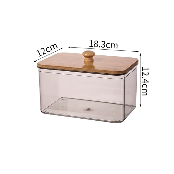 Medium gray + bamboo cover + wooden handle